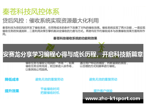 安赛龙分享学习编程心得与成长历程,开启科技新篇章 安赛龙分享学习编程心得与成长历程,开启科技新篇章